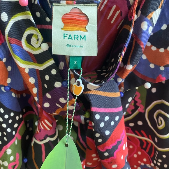 RARE NWT FARM Rio Under the sea front knot shorts - Picture 8 of 14